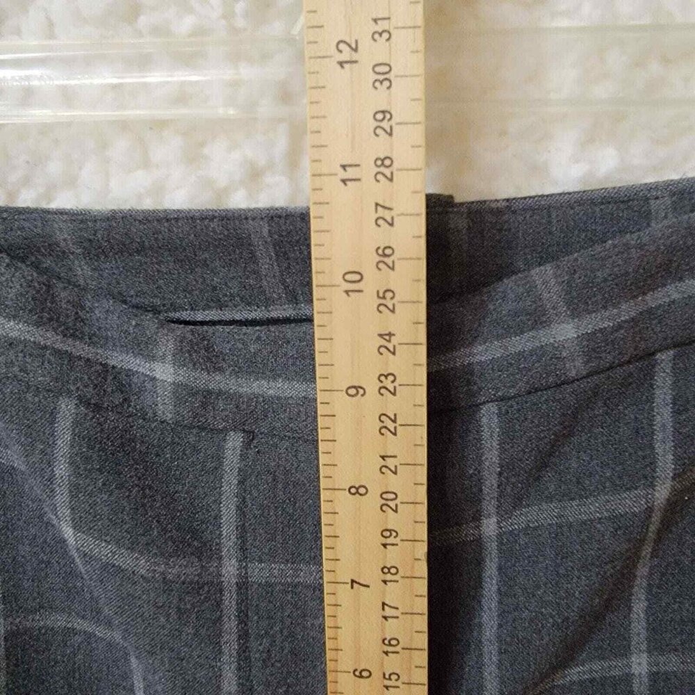 Liz‎ Claiborne Dress Pants Womens Size 10 Gray Check Pattern Stretch 34X27 - Picture 8 of 8